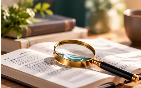 Buying guides with a magnifying glass